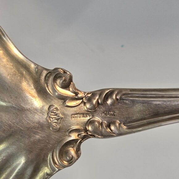 1900s Antique Alvin Sterling Silver Florentine Spoon Casserole Berry Serving 80g - Picture 6 of 12